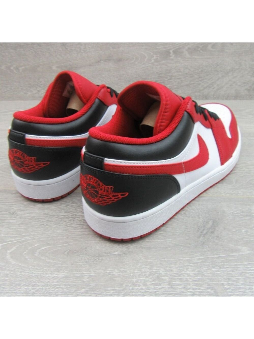 Air Jordan 1 Low Bulls Black Gym Red Shoes Mens Size 13 NEW - Picture 7 of 14